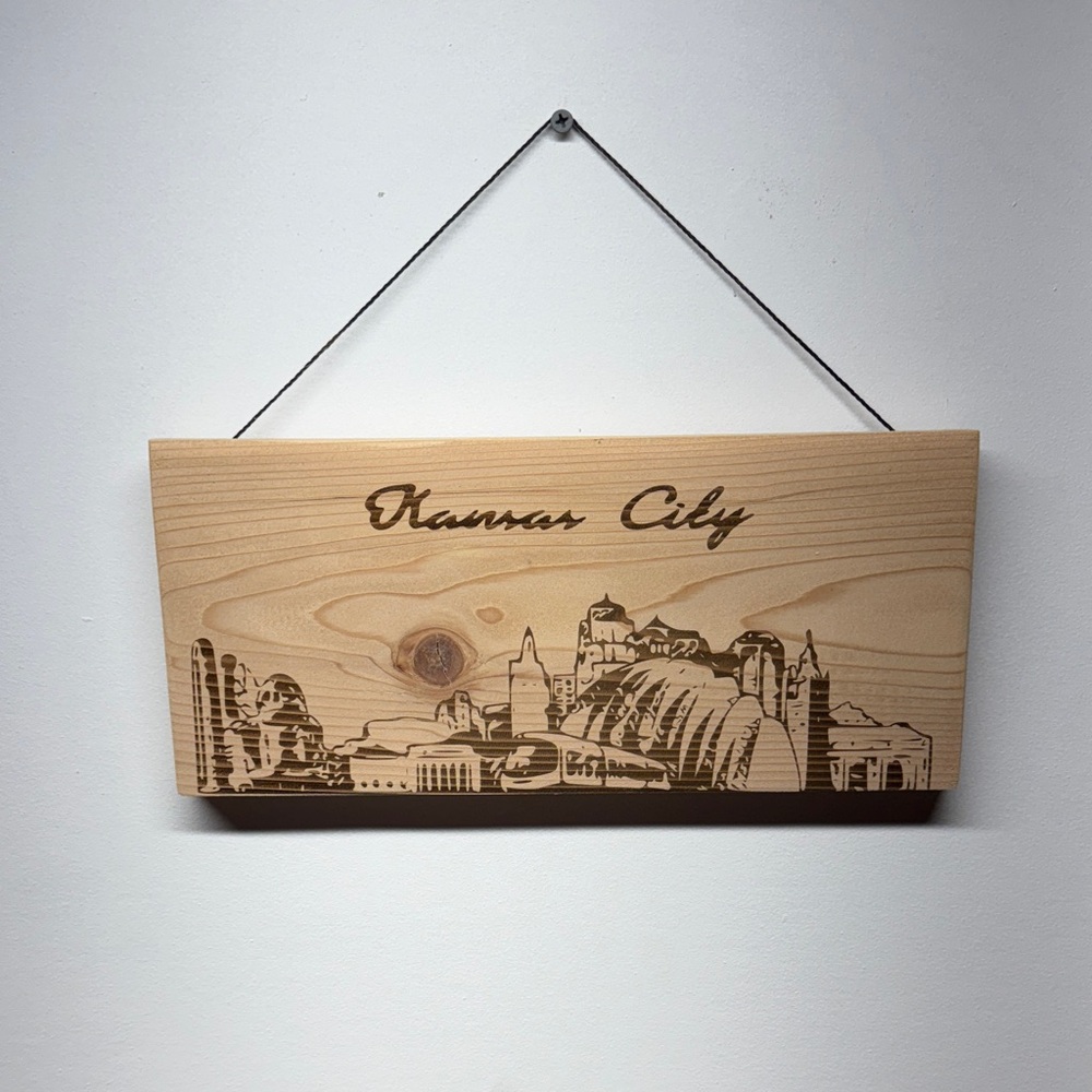 Kansas City Skyline Wooden Wall Art